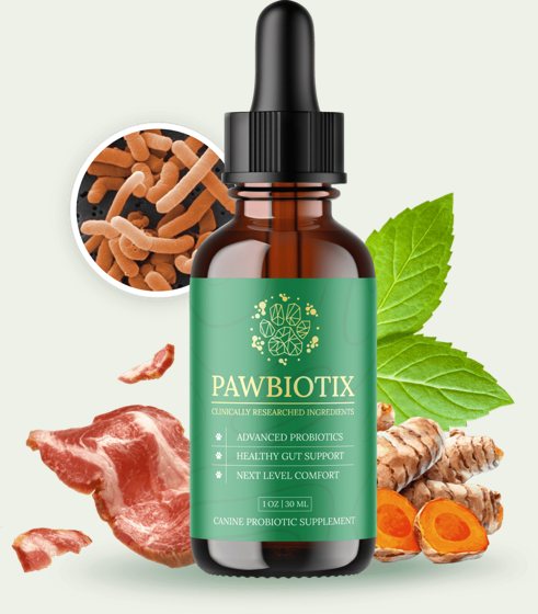 PawBiotix canine probiotic supplement, 1 oz dropper bottle